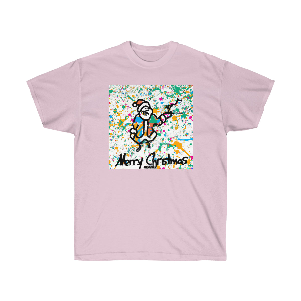 Pollock Style Santa v.3 "Merry Christmas - AI Art - Ultra Cotton Tee