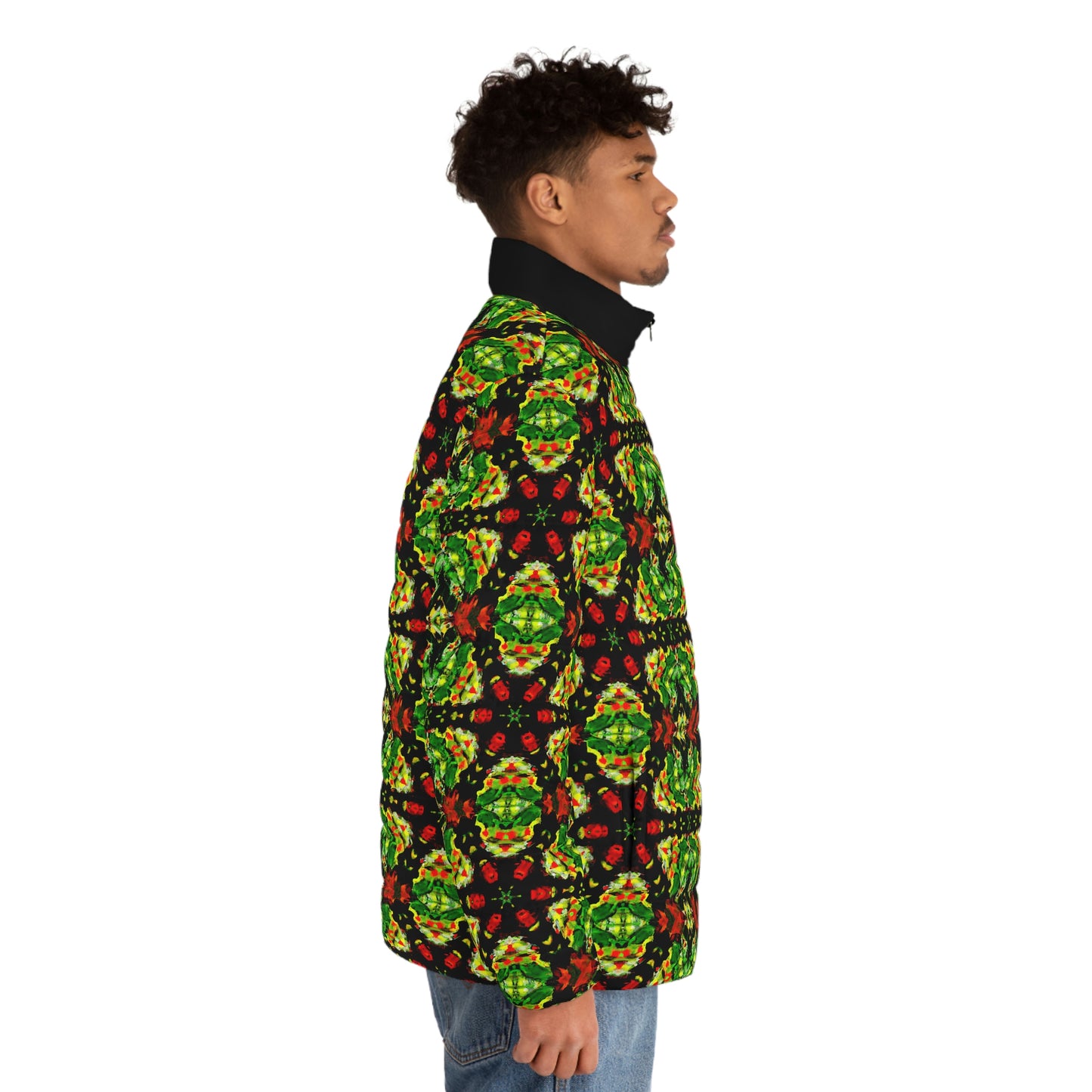 Rasta Star 3 Spaceballer Jacket - AI Art - Men's Puffer Jacket