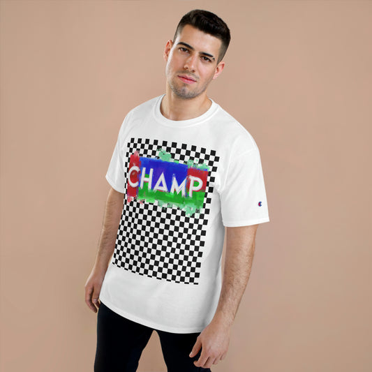 Checkered (CHAMP Logo 1) - Champion T-Shirt