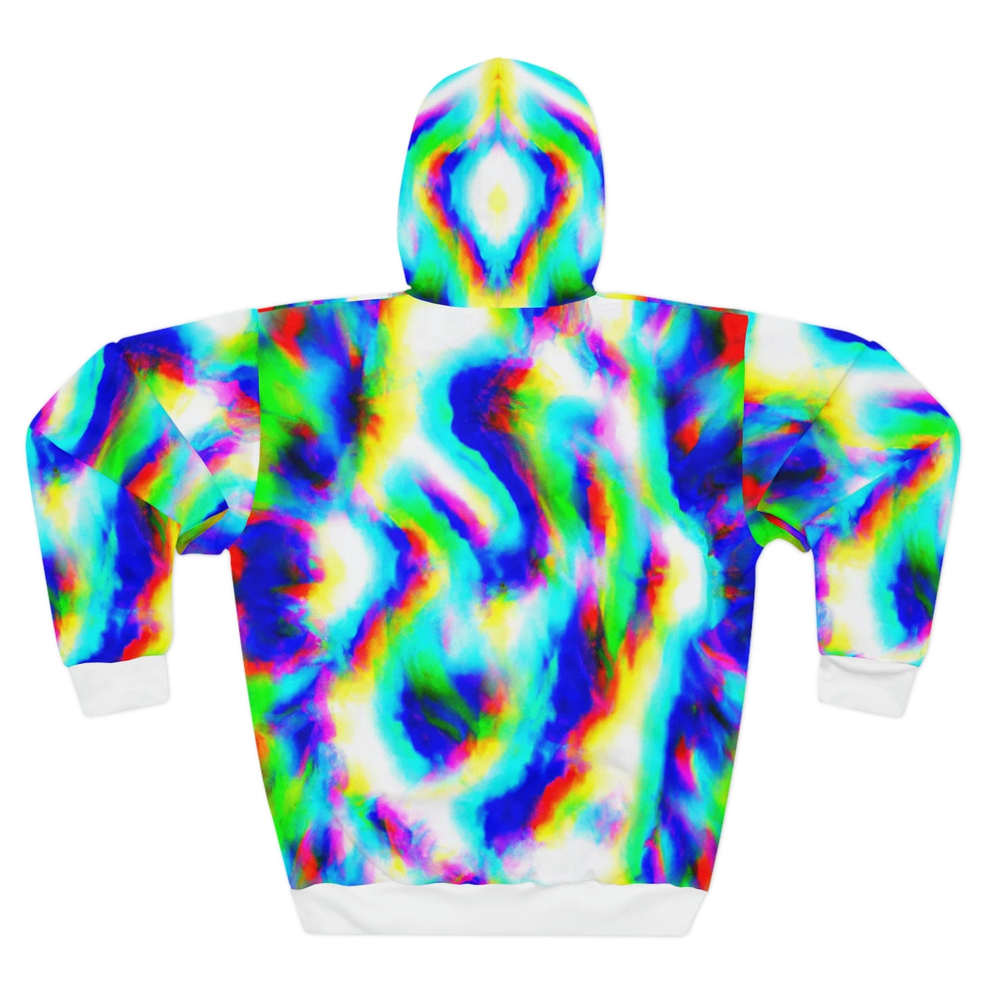 Hyperwave Tie-Dye 8 - AI Art - Pullover Hoodie