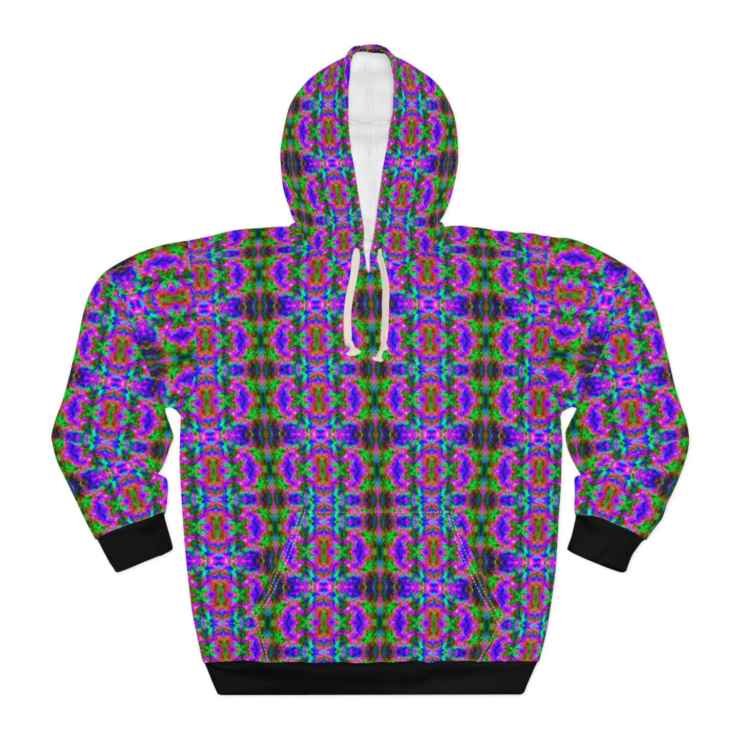 Hyperwave Tie-Dye 4 - AI Art - Pullover Hoodie