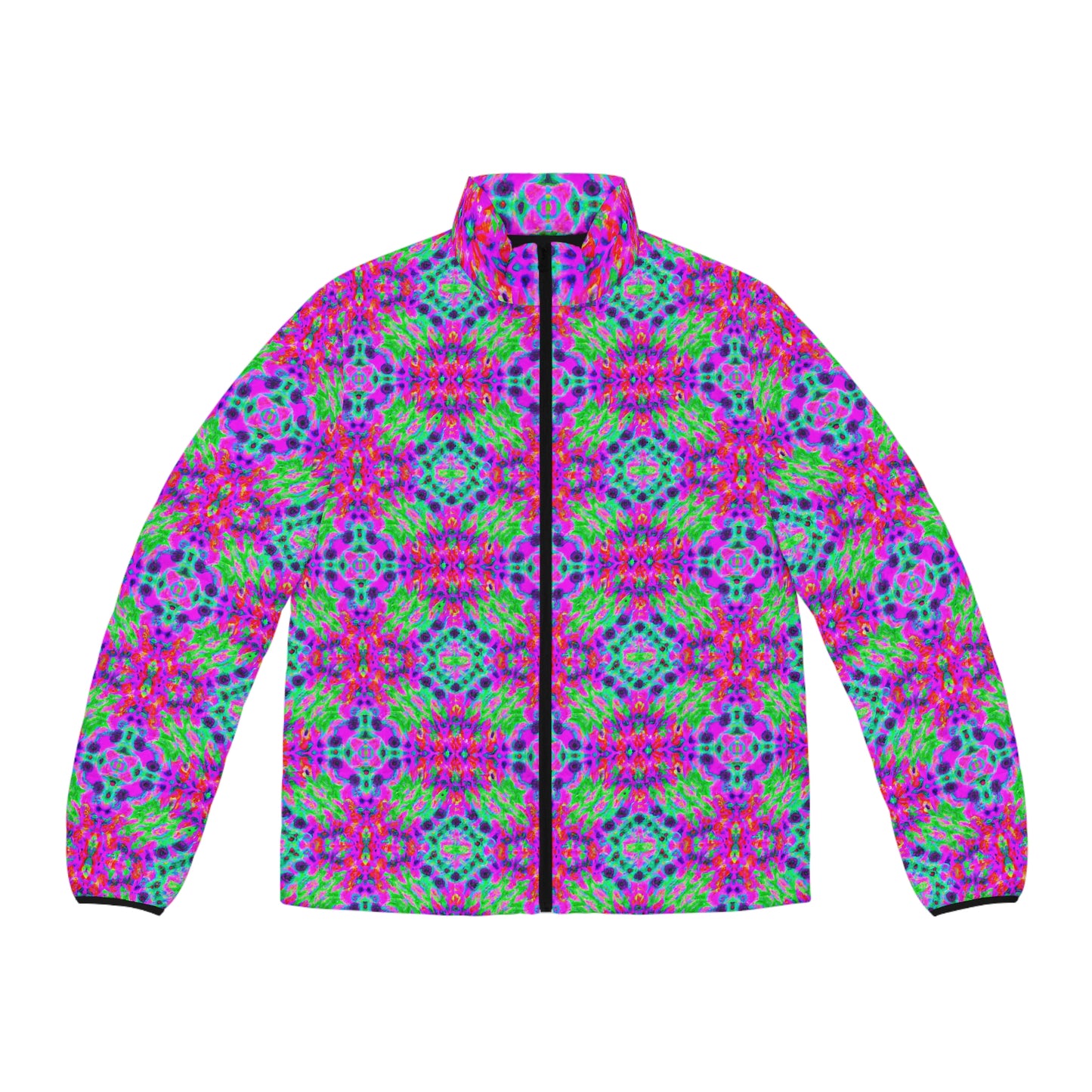 Hyperwave Fractal 5 Spaceballer Jacket - AI Art - Men's Puffer Jacket