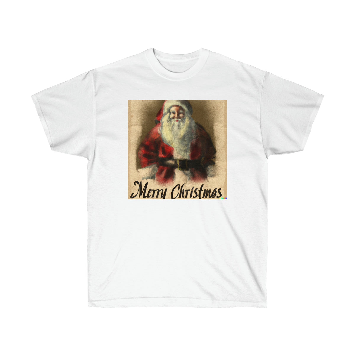 DaVinci Style Painting of Santa Claus "Merry Christmas" - AI Art - Ultra Cotton Tee