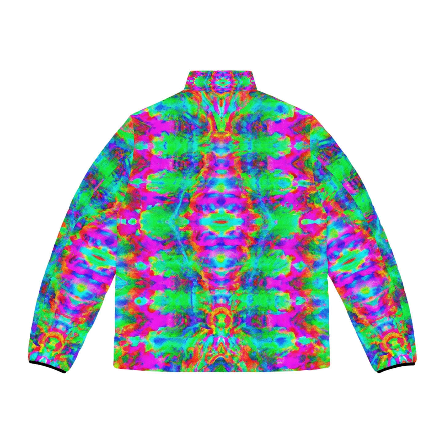 Hyperwave Tie-Dye 5 Spaceballer Jacket - AI Art - Men's Puffer Jacket