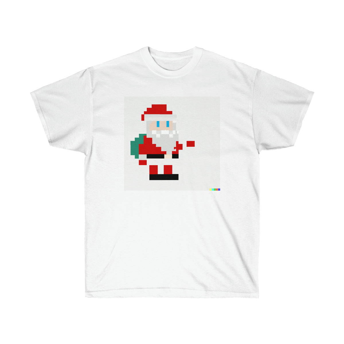 8-bit Pixel Santa - AI 8-bit Pixel Art - Ultra Cotton Tee