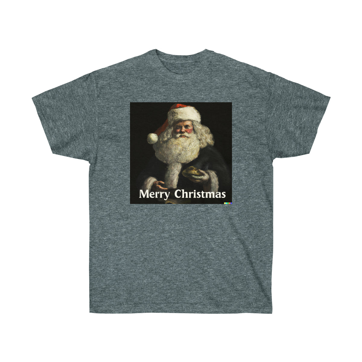 Rembrandt Style Santa Claus "Merry Christmas" - AI Art - Ultra Cotton Tee