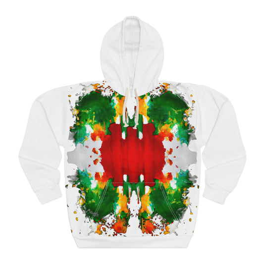 Rasta Watercolor 1 (White) - AI Art - Pullover Hoodie