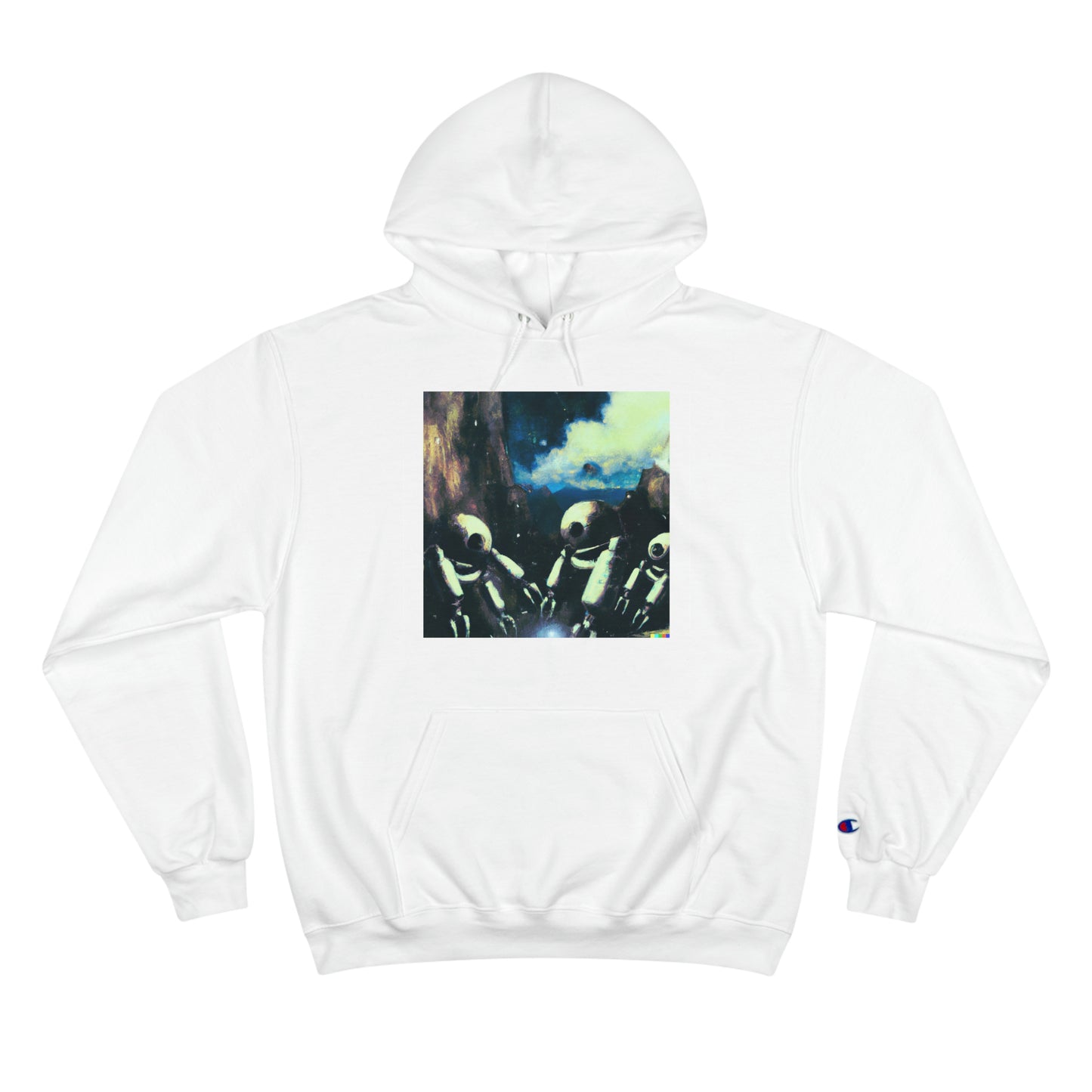 Robots in Space 2 - AI Art - Champion Hoodie