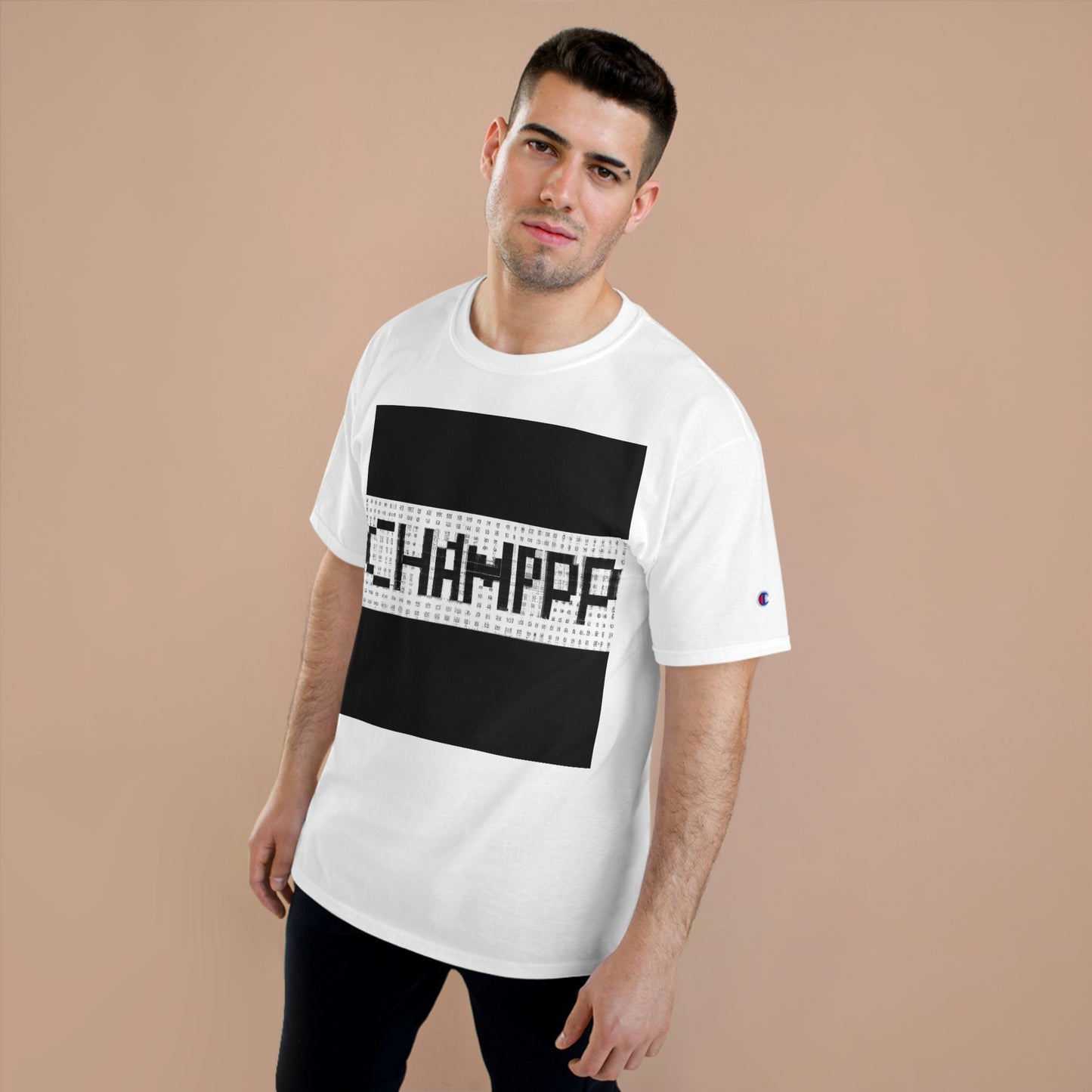 CHAMPPP Logo 11 (Pixel) - AI Art - Champion T-Shirt