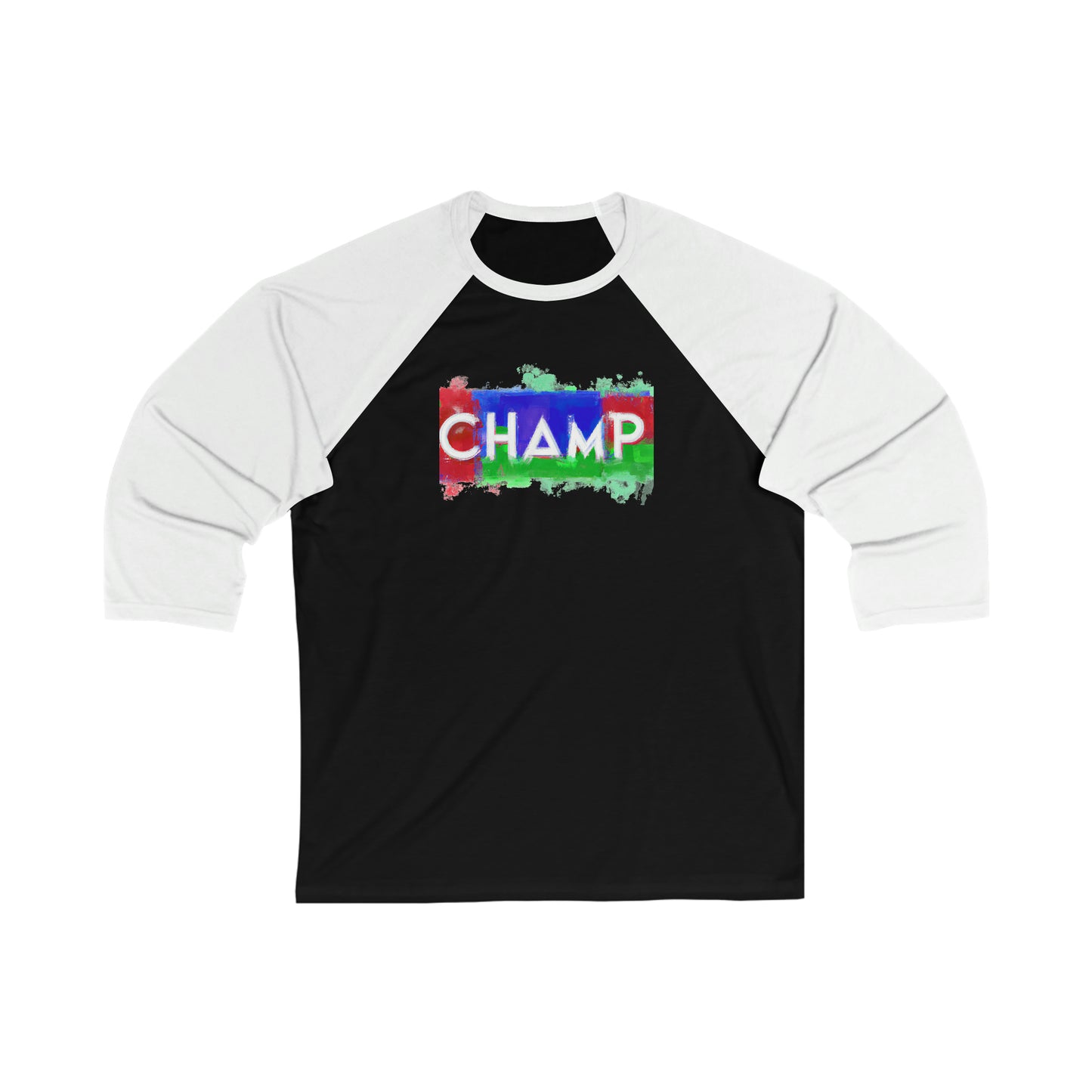 CHAMP (Main Logo) - AI Art - 3\4 Sleeve Baseball Tee