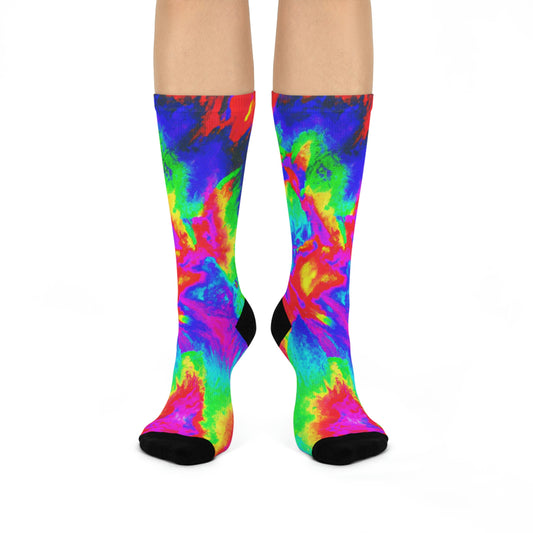 Tropical Storm Radar - AI Art - Crew Socks