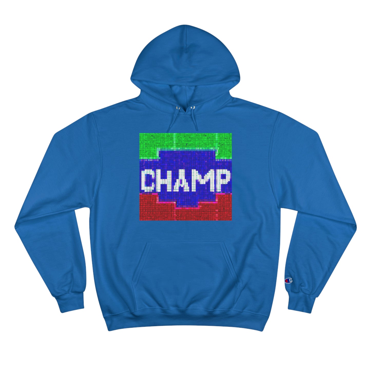 CHAMP (Alt Logo 1 Pixel Art) - AI Art - Champion Hoodie