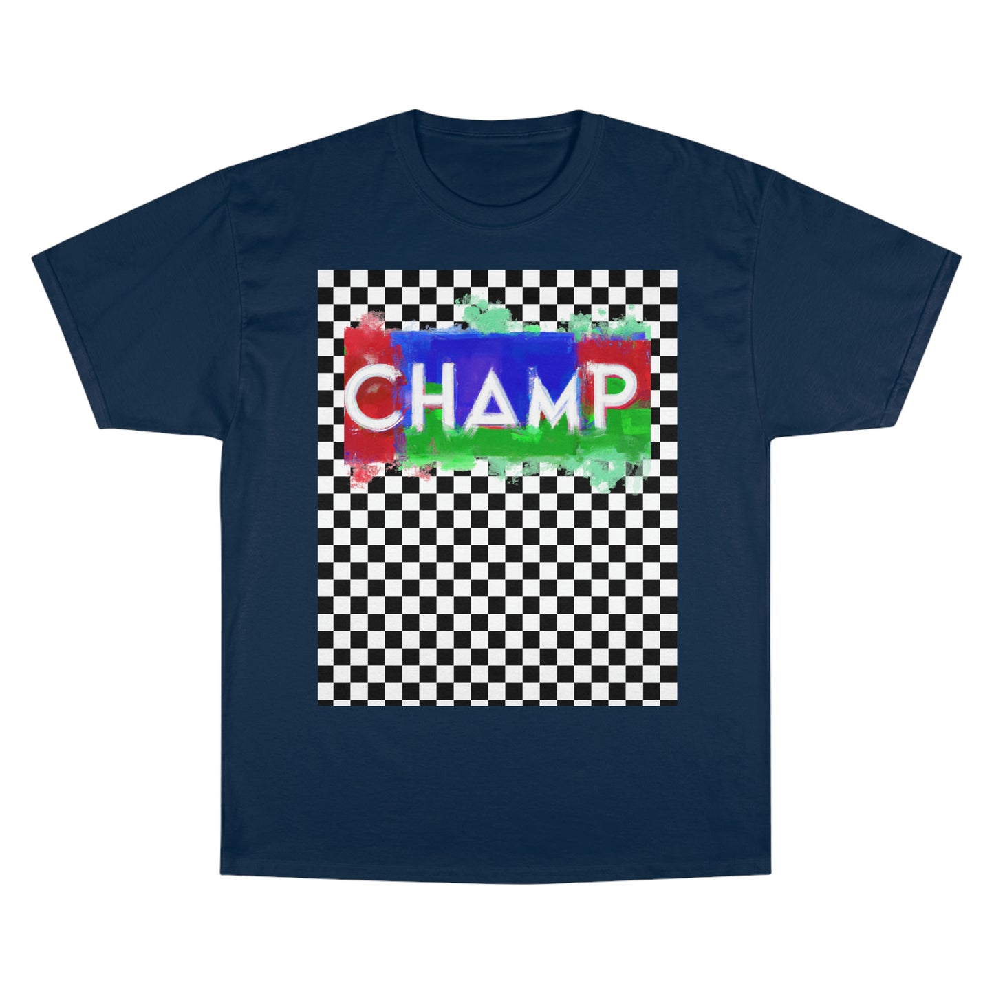 Checkered (CHAMP Logo 1) - Champion T-Shirt