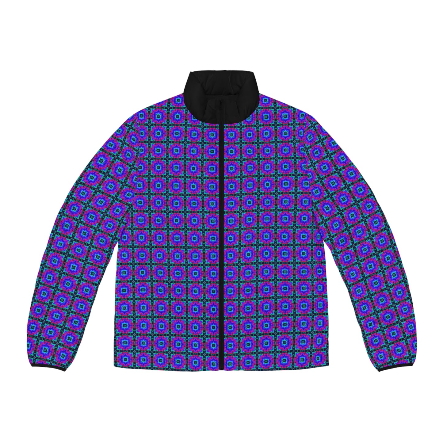 Vaporwave Purple Spaceballer Jacket - AI Art - Men's Puffer Jacket