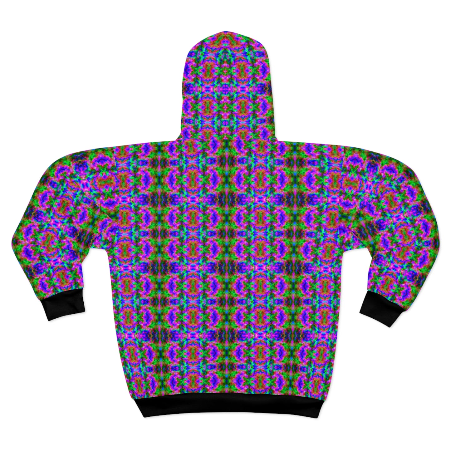 Hyperwave Tie-Dye 4 - AI Art - Zip Hoodie