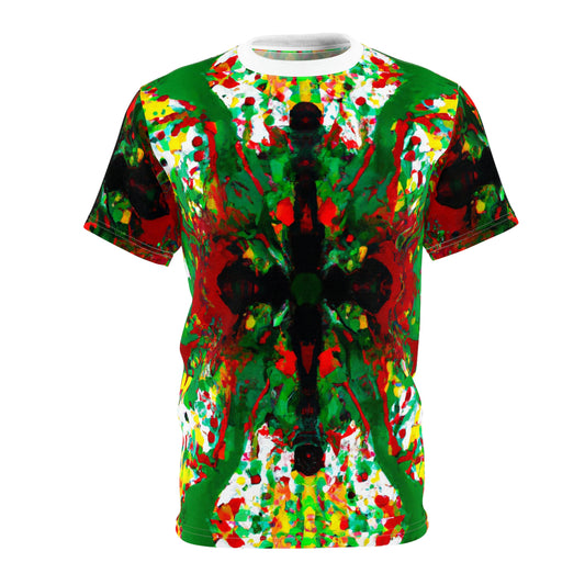 Rasta Kaleidescope Cross - AI Art - T-Shirt