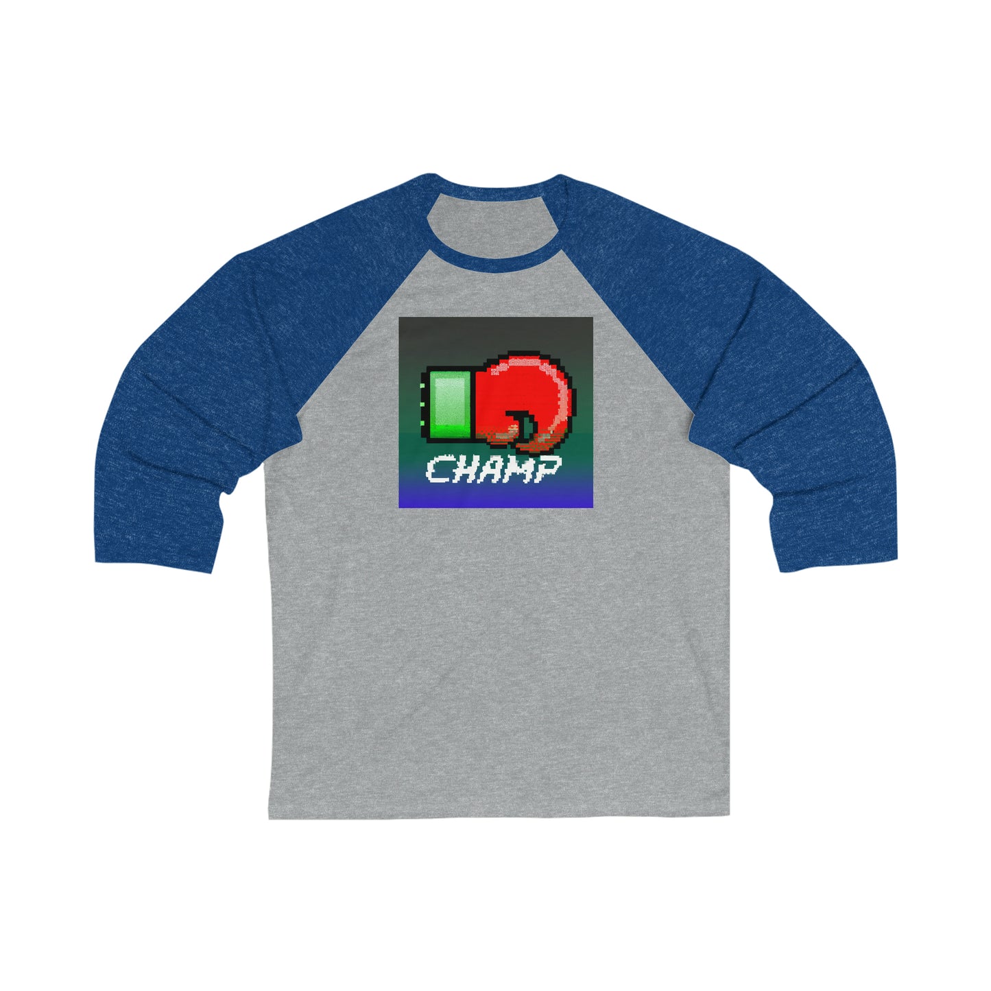 CHAMP (Alt Logo 1) - AI Art - 3\4 Sleeve Baseball Tee