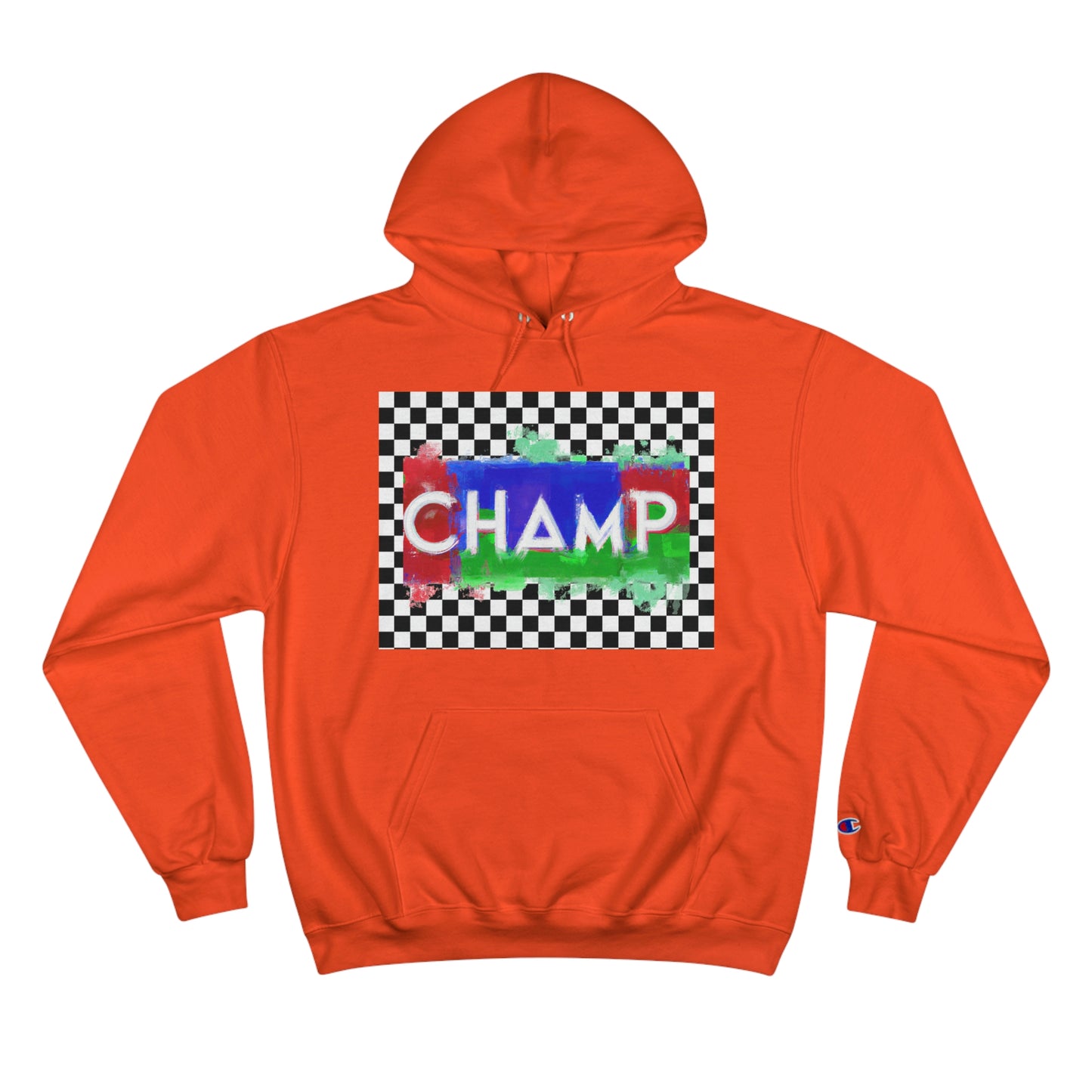 Checkered Flag (CHAMP Logo 1) - Champion Hoodie