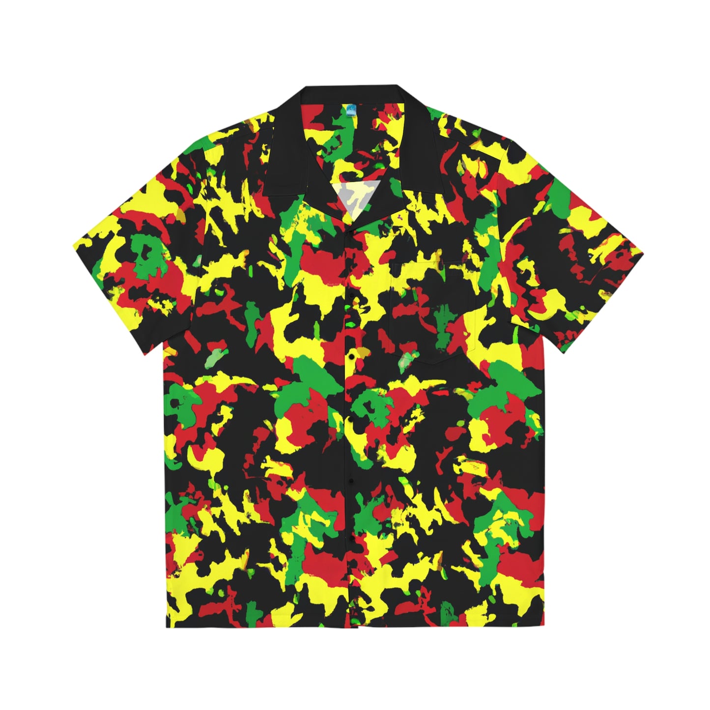 Rasta Camo - AI Art - Men's Hawaiian Shirt