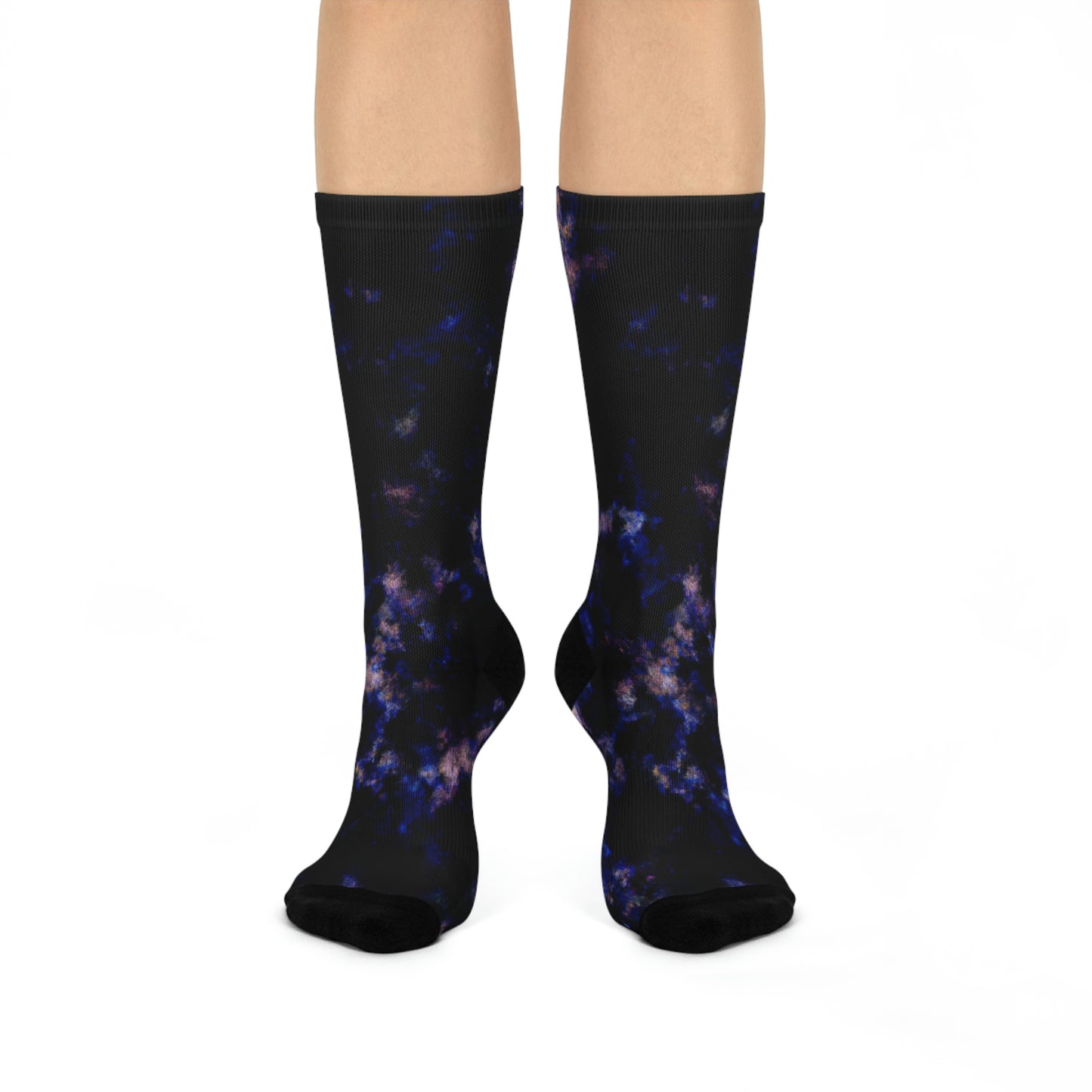 Galactic Camo - AI Art - Cushioned Crew Socks