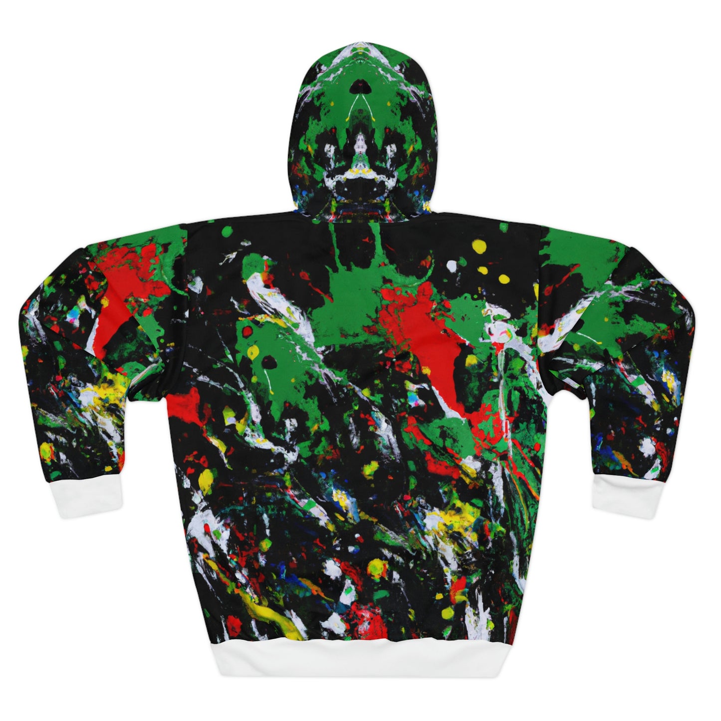 Rasta Acrylic Paint Splatter - AI Art - Pullover Hoodie