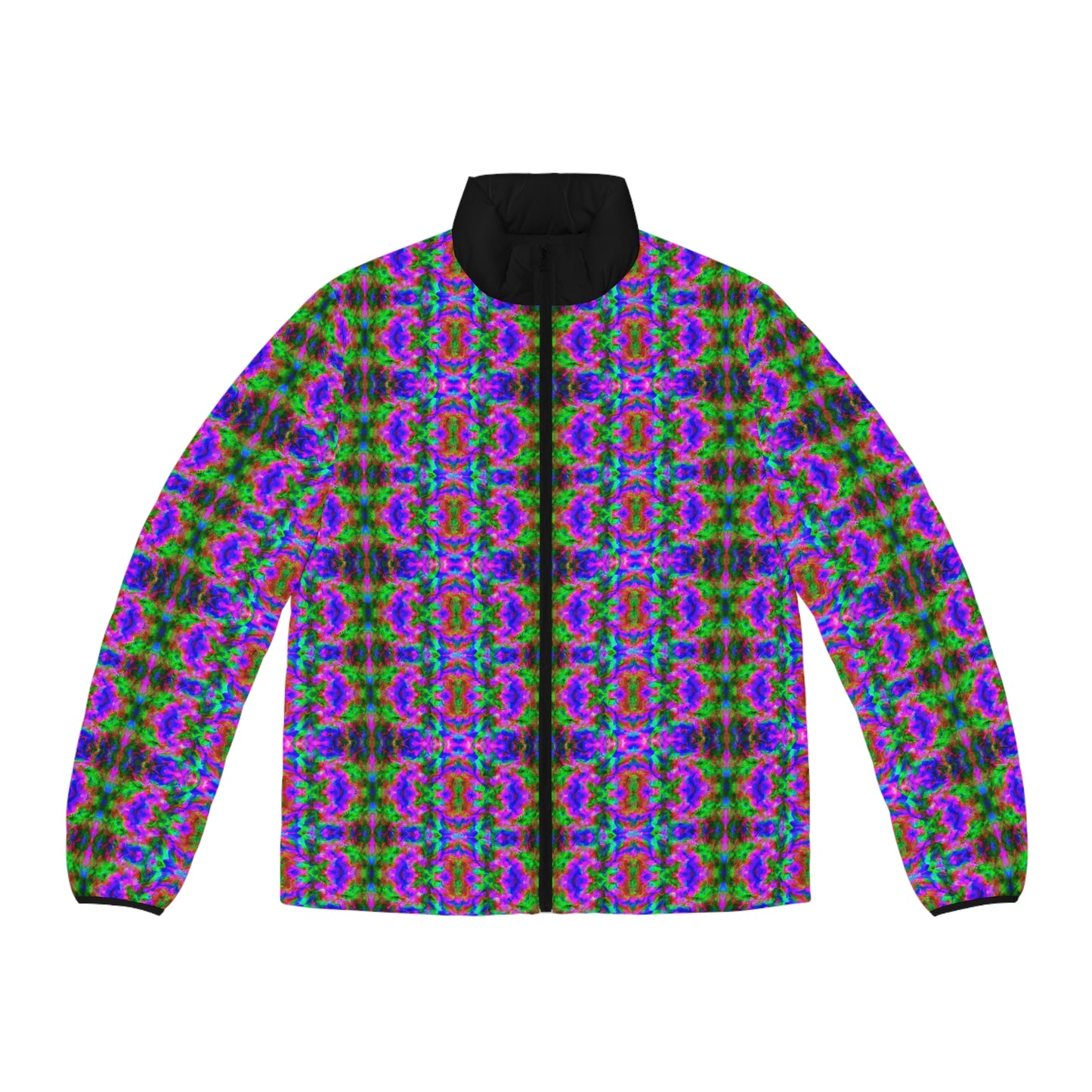 Hyperwave Tie-Dye 4 Spaceballer Jacket - AI Art - Men's Puffer Jacket