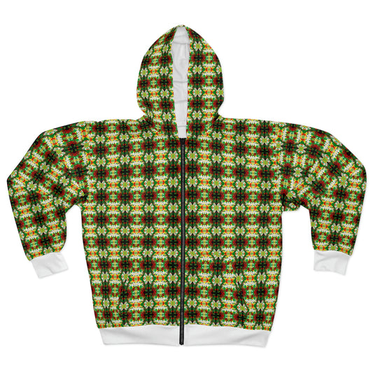 Rasta Kaleidescope 1 - AI Art - Zip Hoodie