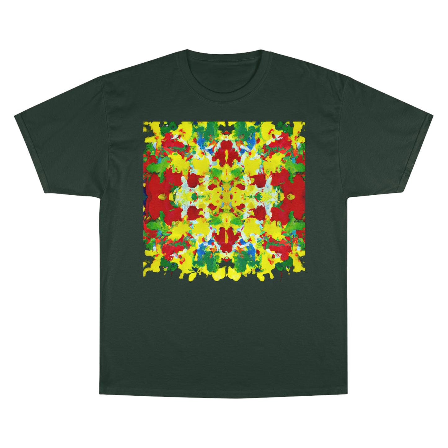 Rasta Acrylic Splatter XW 2 - AI Art - Champion T-Shirt