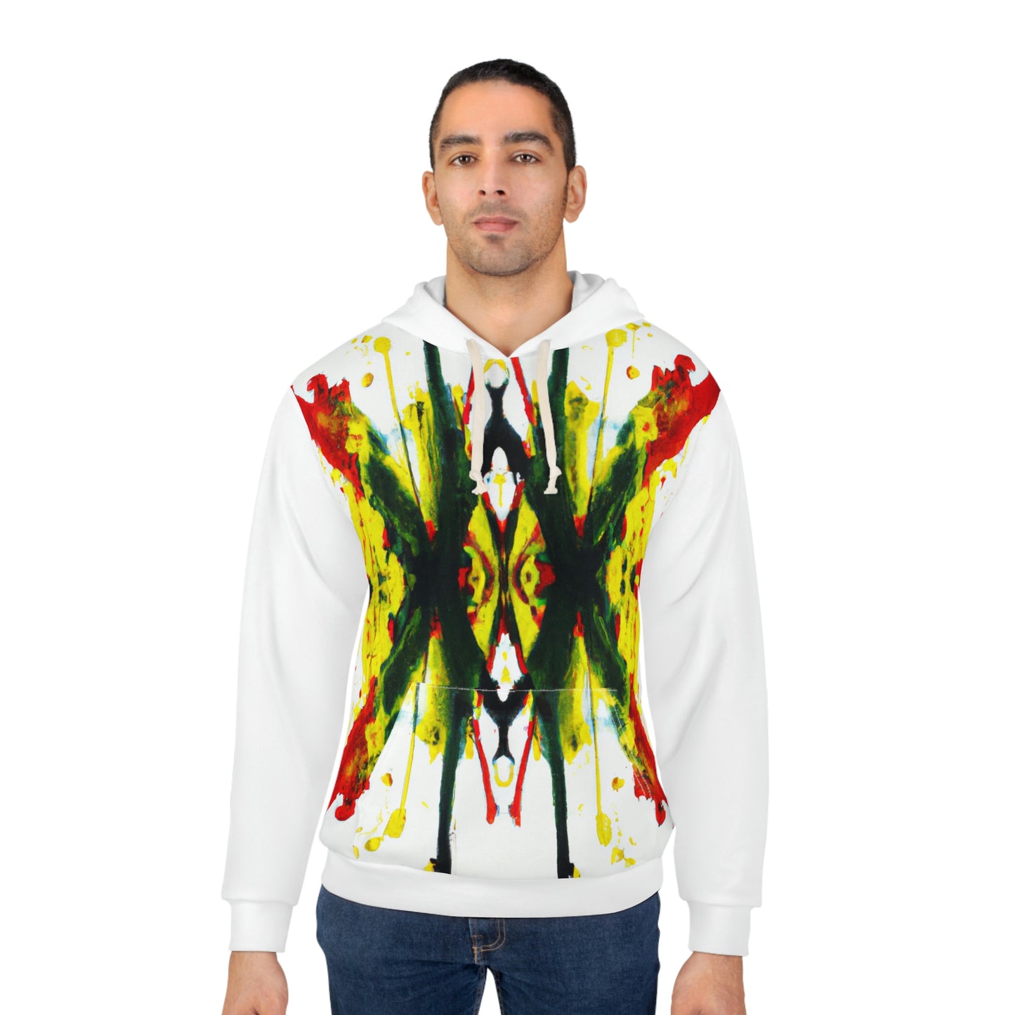 Rasta Symmetry 1 - AI Art - Pullover Hoodie