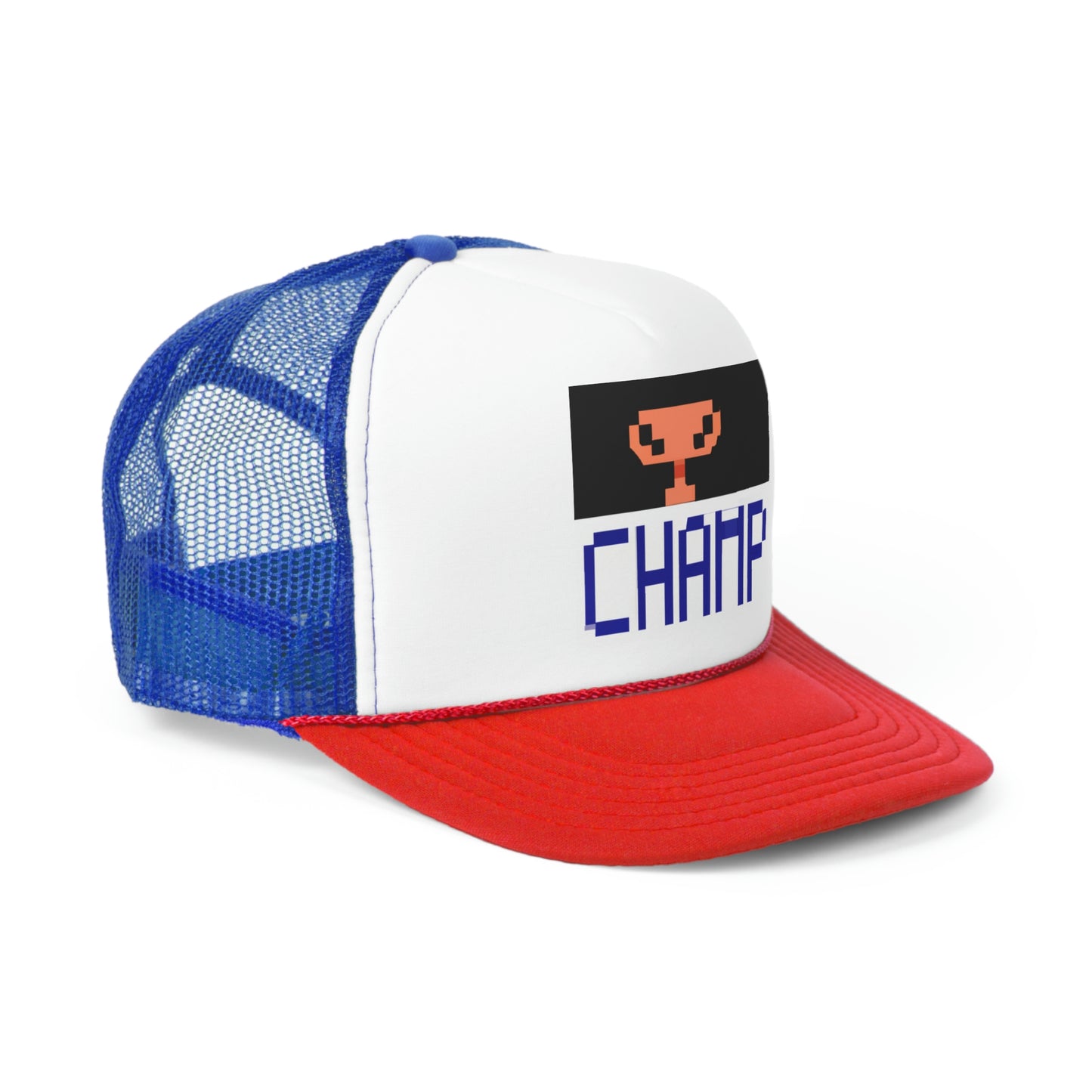 CHAMP Trophy Logo (Pixel) - AI Art - Trucker Hats