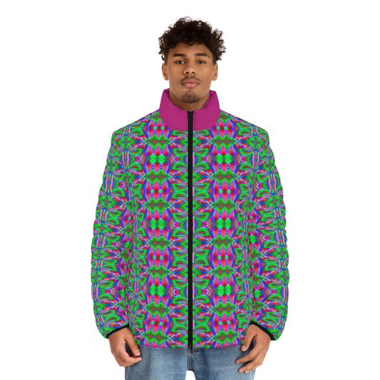 Hyperwave Tie-Dye 6 Spaceballer Jacket - AI Art - Men's Puffer Jacket