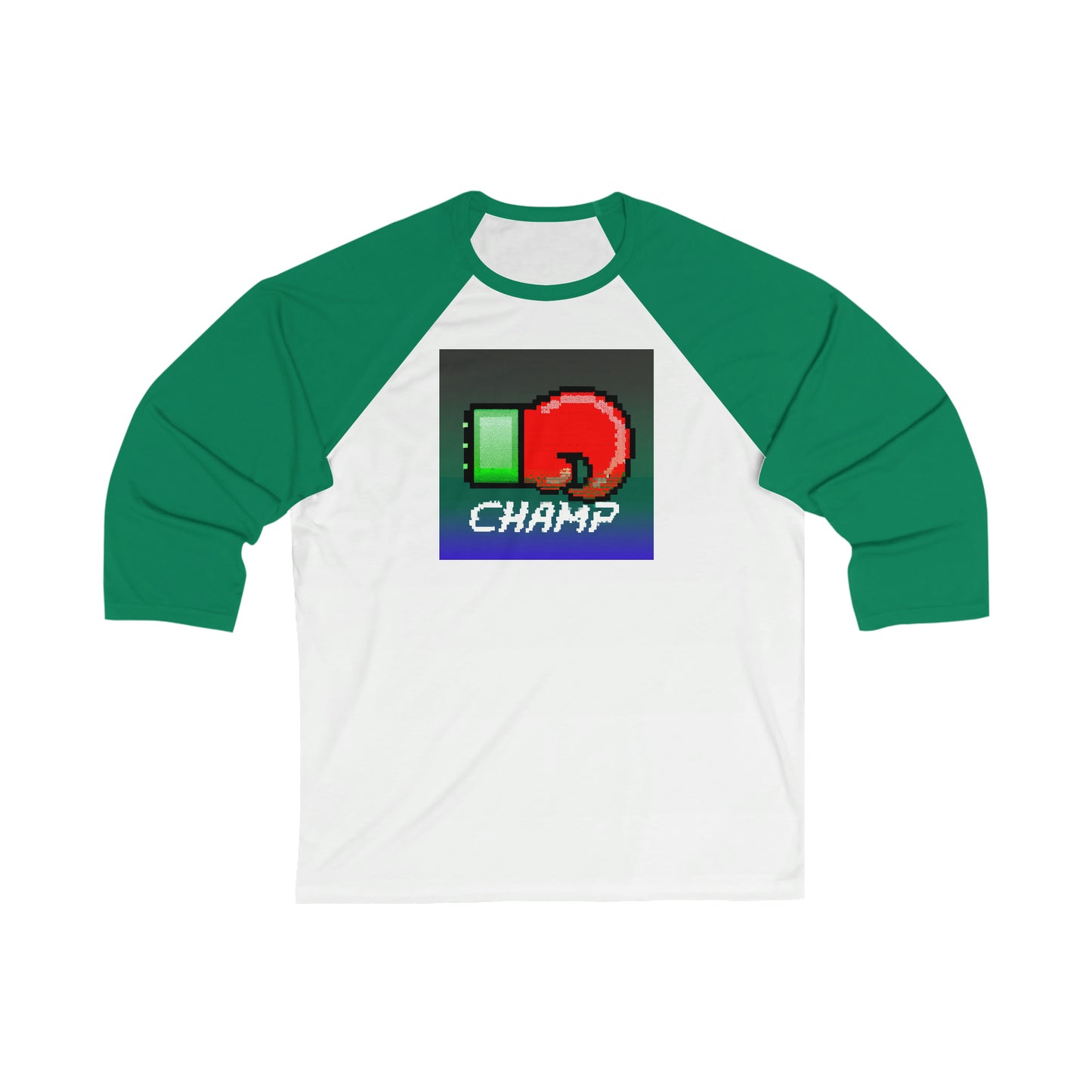 CHAMP (Alt Logo 1) - AI Art - 3\4 Sleeve Baseball Tee