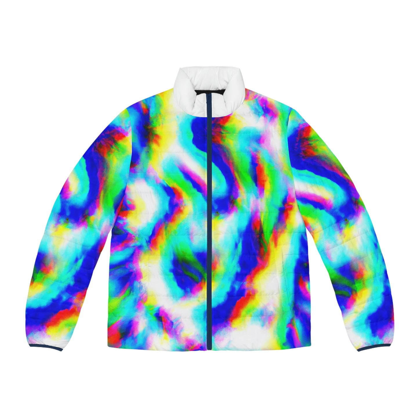 Hyperwave Tie-Dye 8 Spaceballer Jacket - AI Art - Men's Puffer Jacket