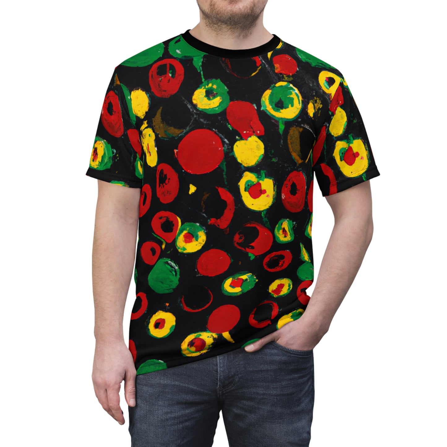 Rasta Polka Dot - AI Art - T-Shirt