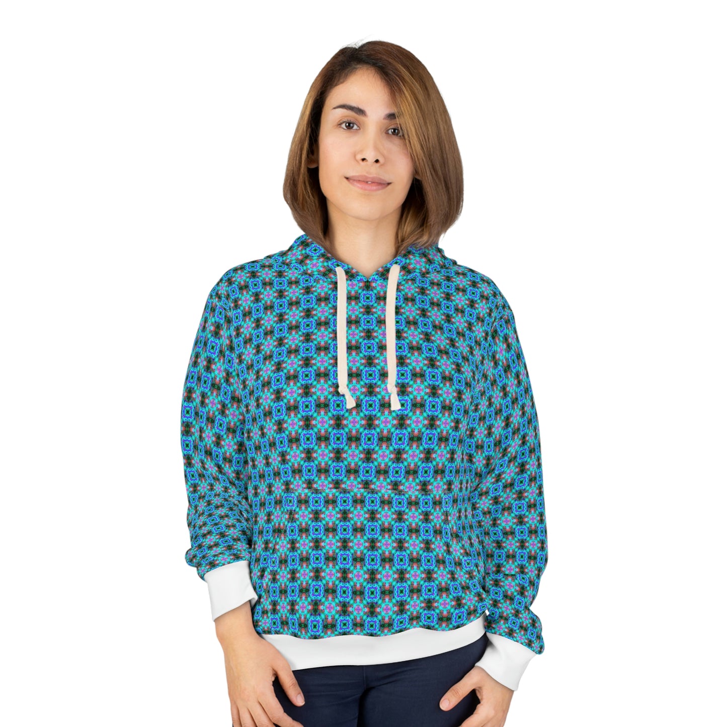 Hyperwave Fractal Pattern 1 - AI Art - Pullover Hoodie