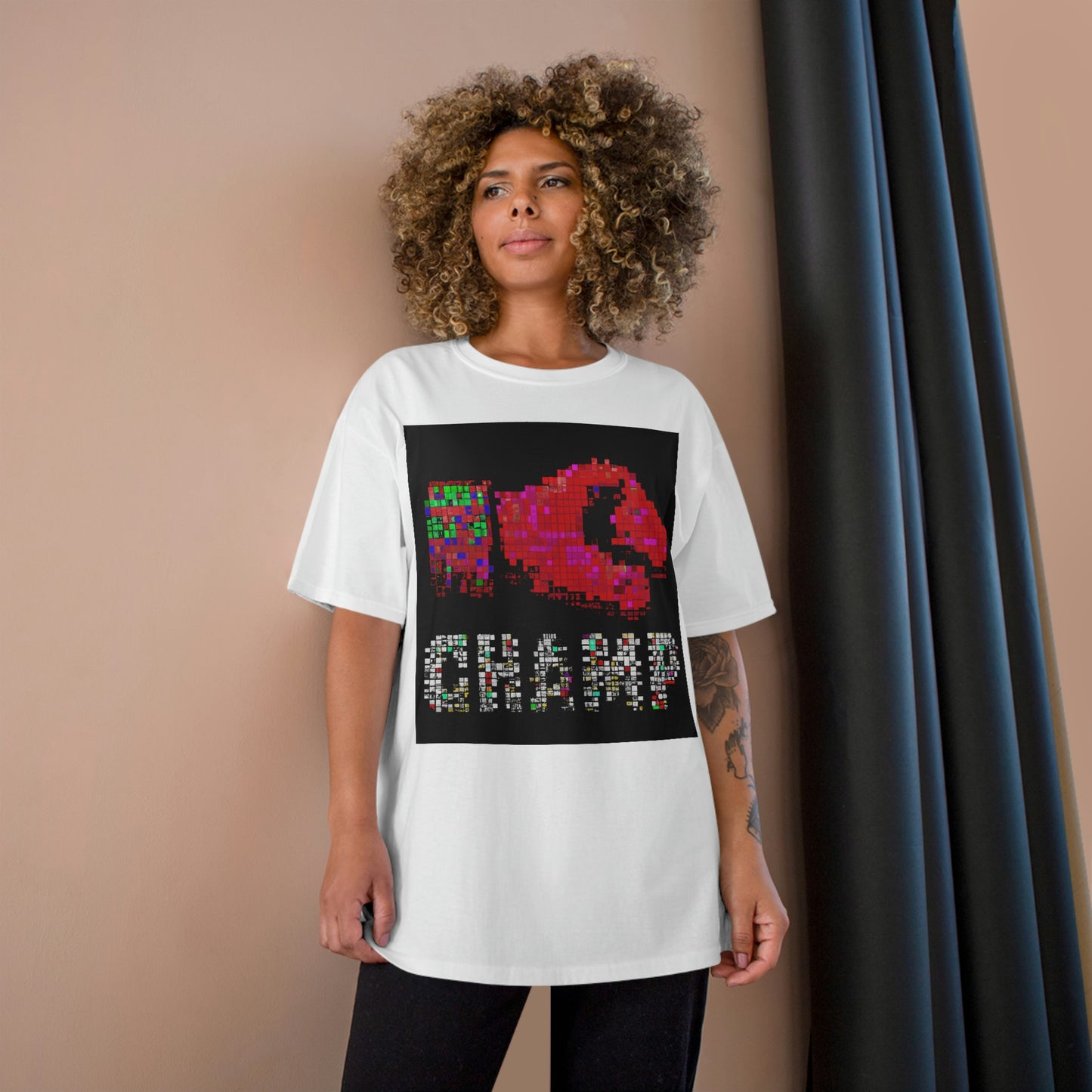 CHAMP (Alt Logo 3 Pixel) - AI Art - Champion T-Shirt