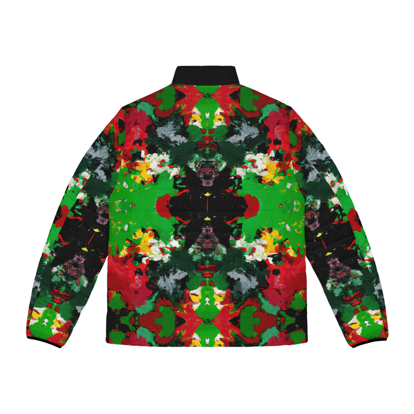 Rasta Kalaidescope 2 - AI Art - Men's Puffer Jacket