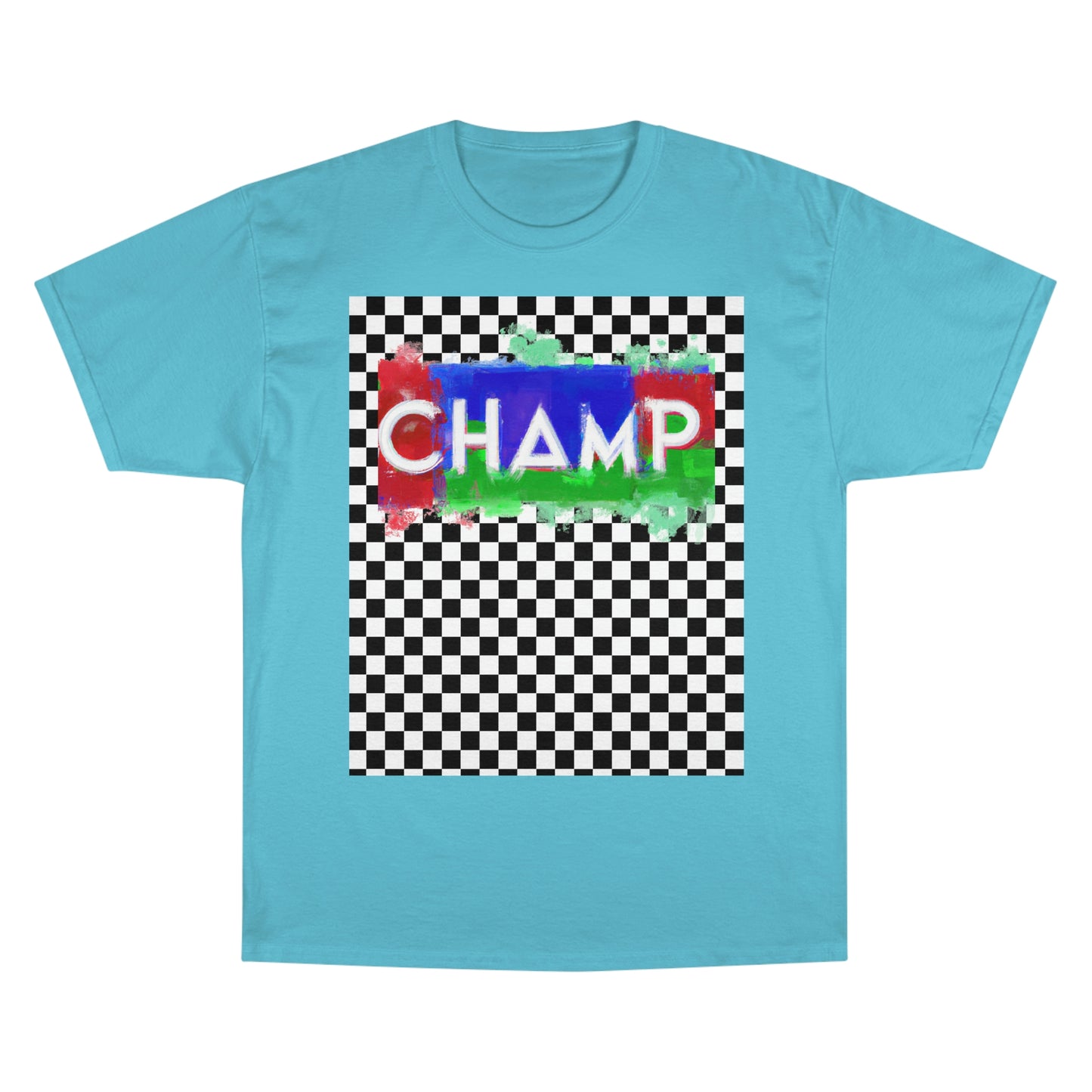 Checkered (CHAMP Logo 1) - Champion T-Shirt