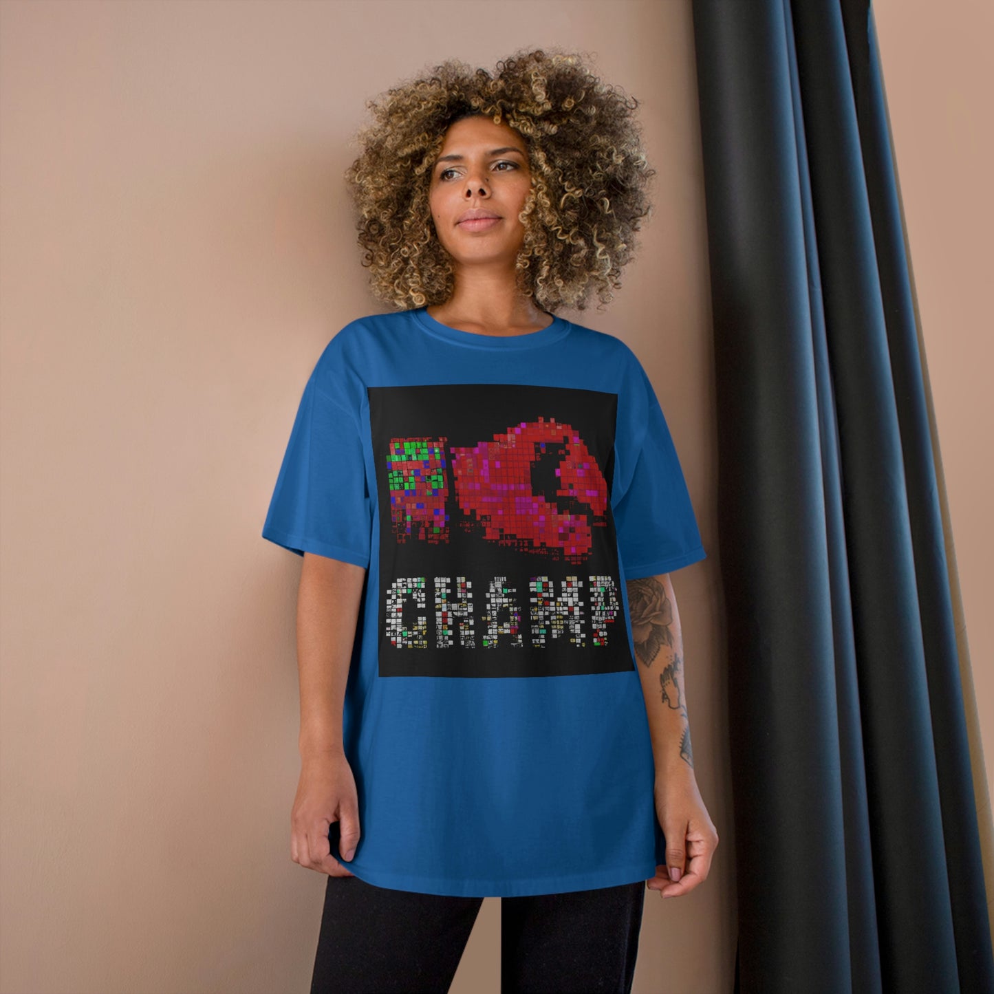 CHAMP (Alt Logo 3 Pixel) - AI Art - Champion T-Shirt