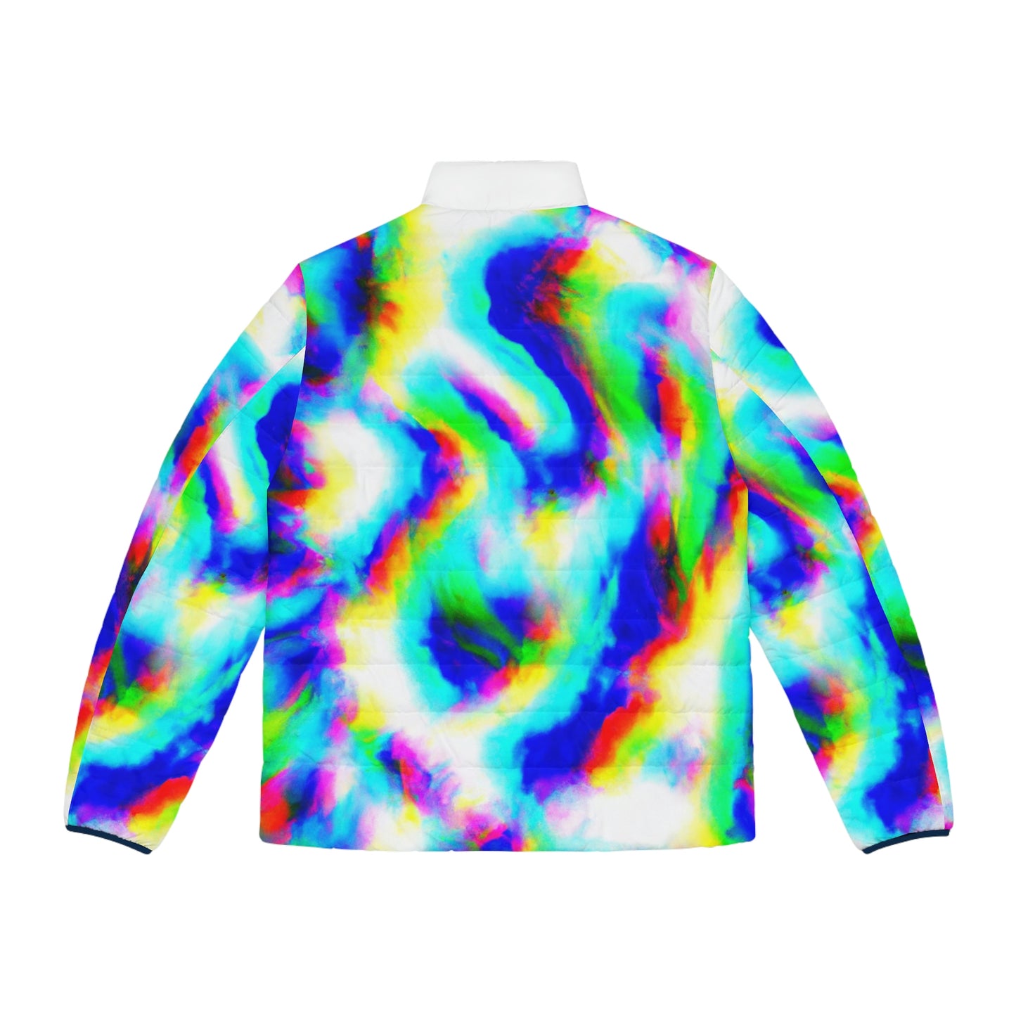 Hyperwave Tie-Dye 8 Spaceballer Jacket - AI Art - Men's Puffer Jacket