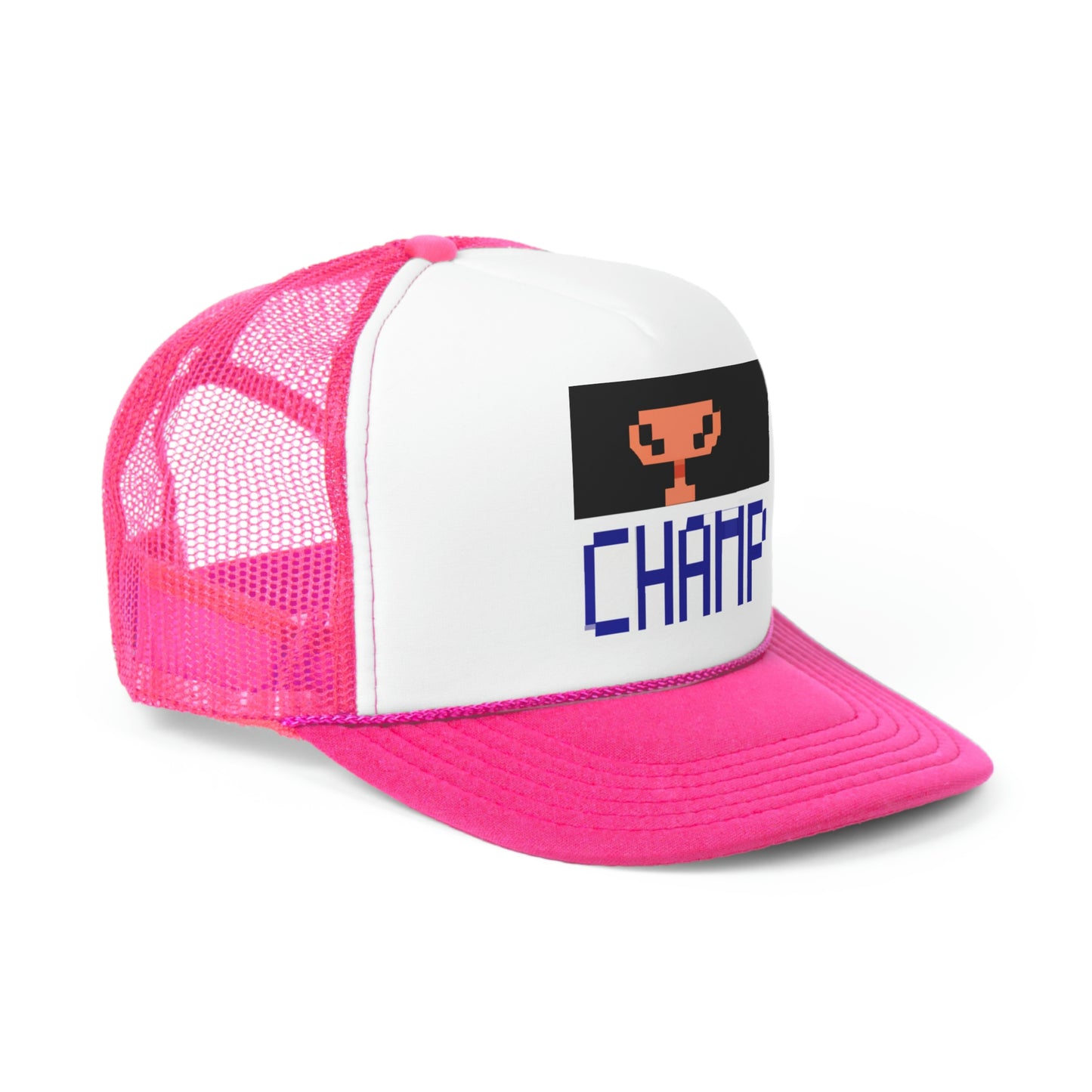 CHAMP Trophy Logo (Pixel) - AI Art - Trucker Hats