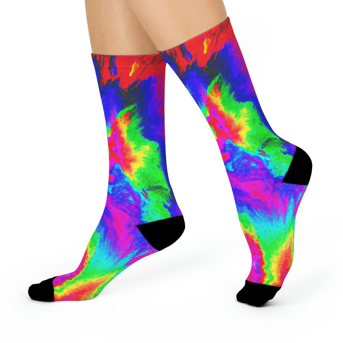 Tropical Storm Radar - AI Art - Crew Socks