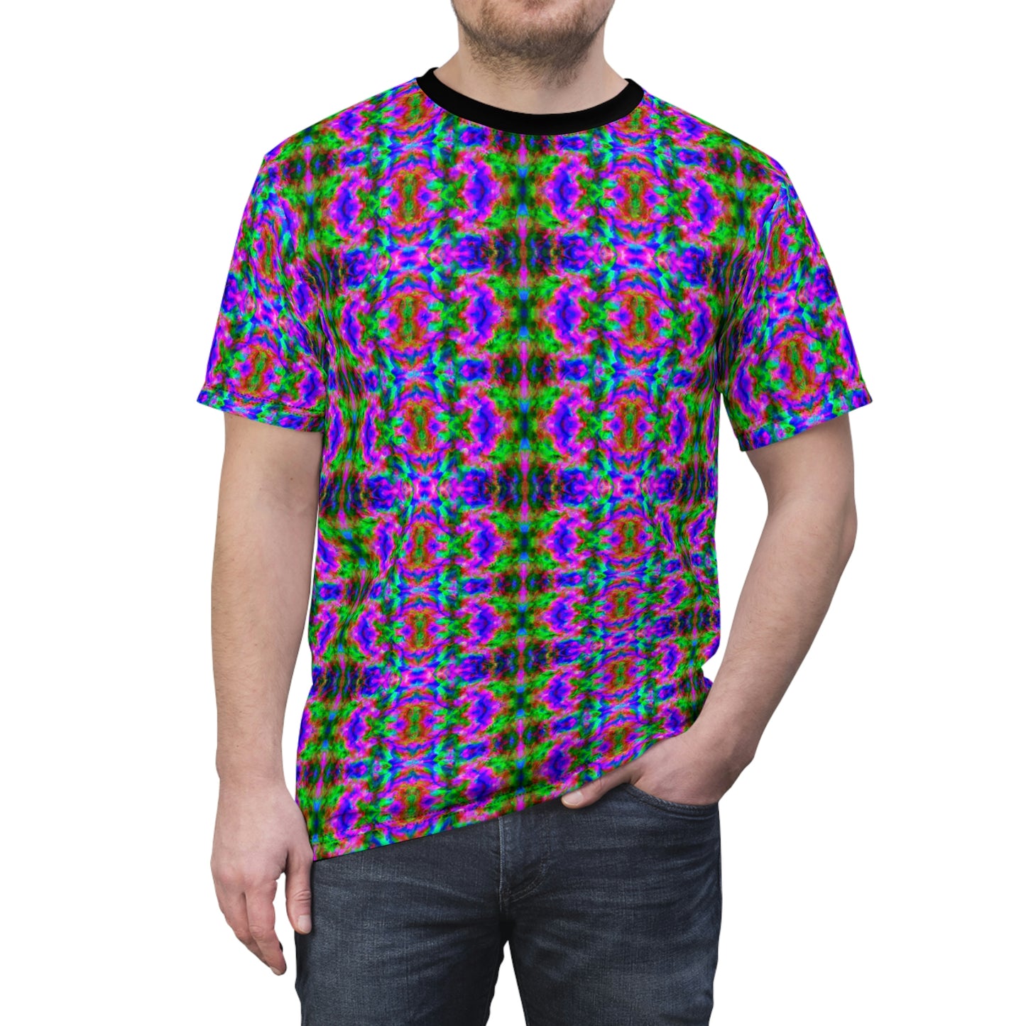 Hyperwave Tie-Dye 4 - AI Art - T-Shirt