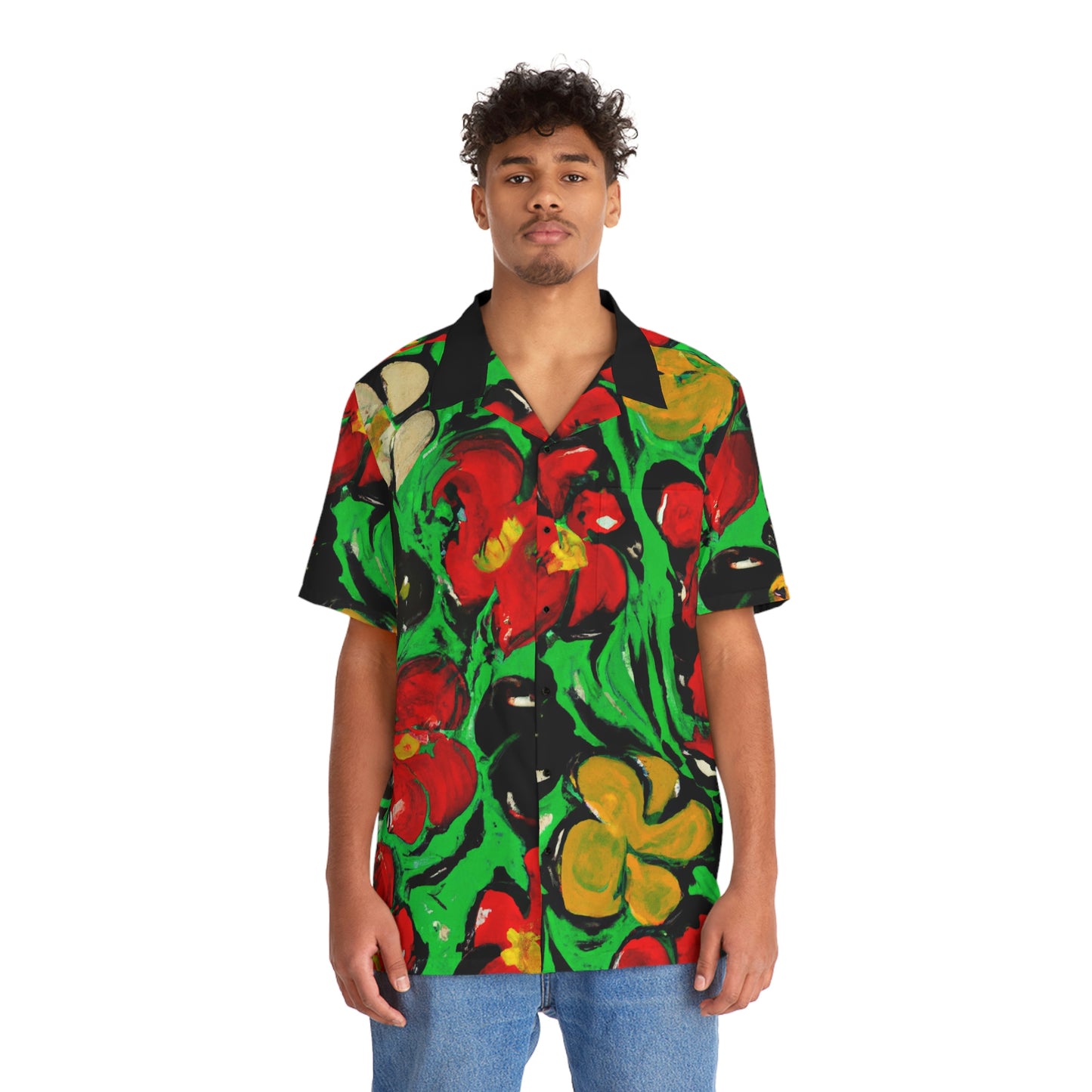 Floral Acyrlic Paint 9 - AI Art - Men's Hawaiian Shirt