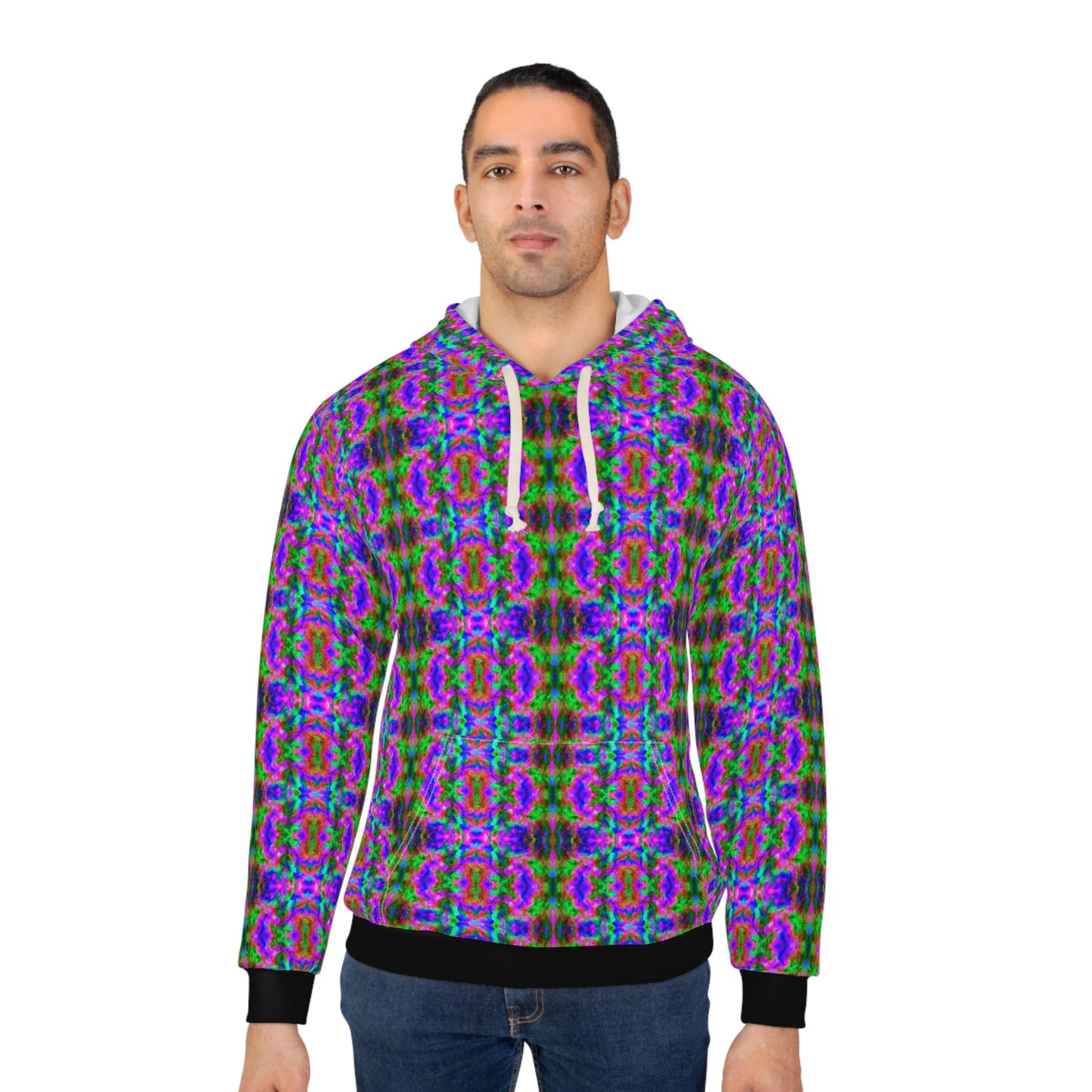 Hyperwave Tie-Dye 4 - AI Art - Pullover Hoodie