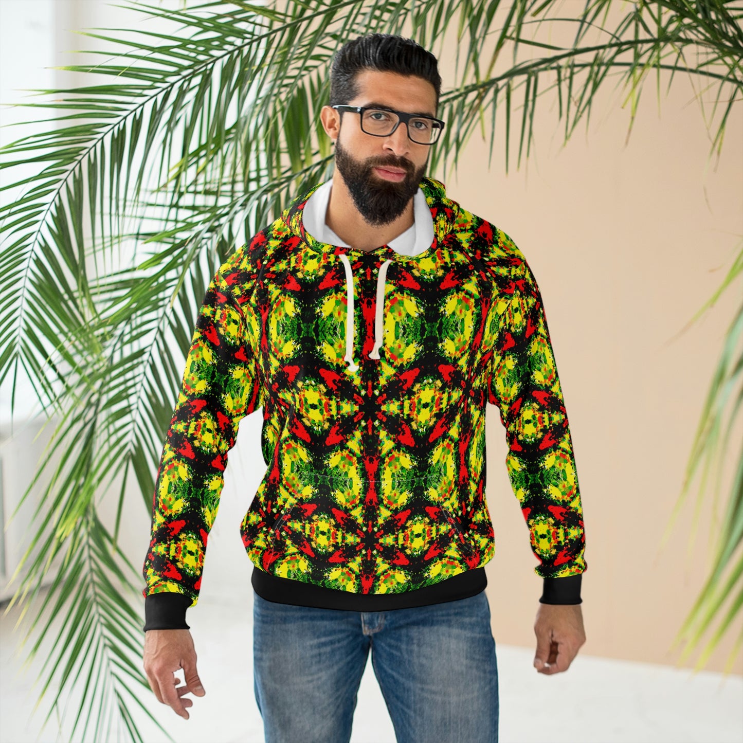 Rasta Star 2 - AI Art - Pullover Hoodie