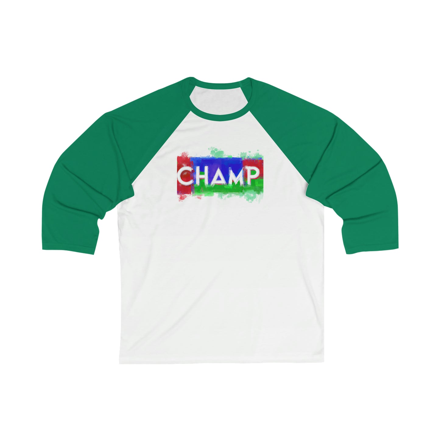 CHAMP (Main Logo) - AI Art - 3\4 Sleeve Baseball Tee