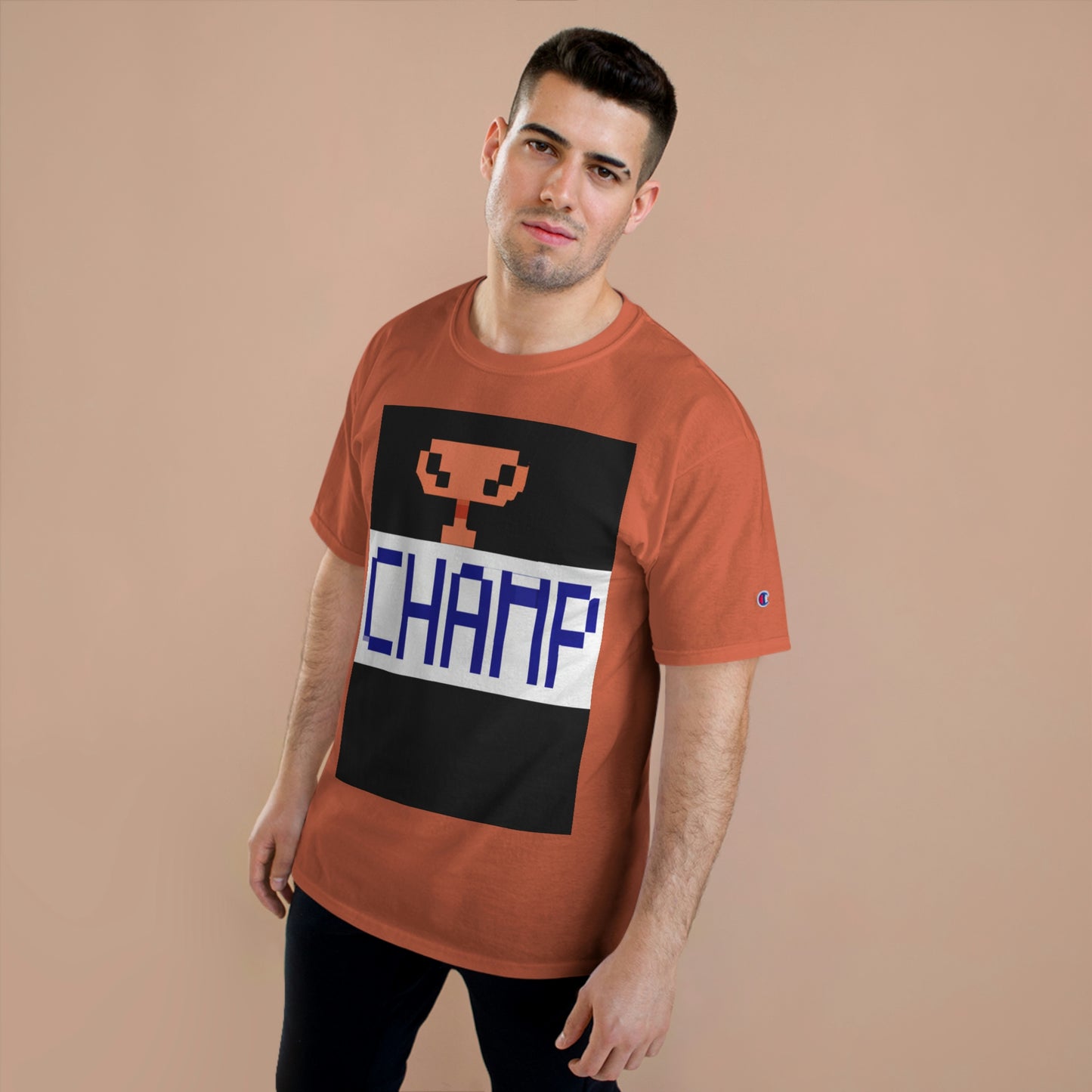 CHAMP Trophy Logo (Pixel) - AI Art - Champion T-Shirt