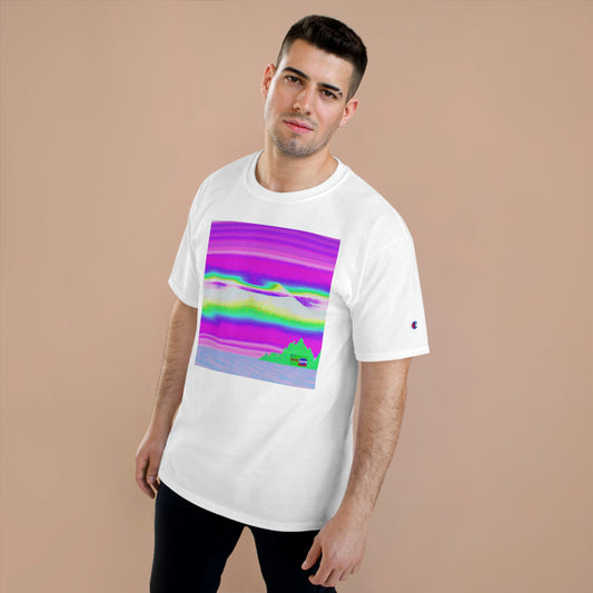 Hyperwave Island (Surfer Style) - AI Art - Champion T-Shirt