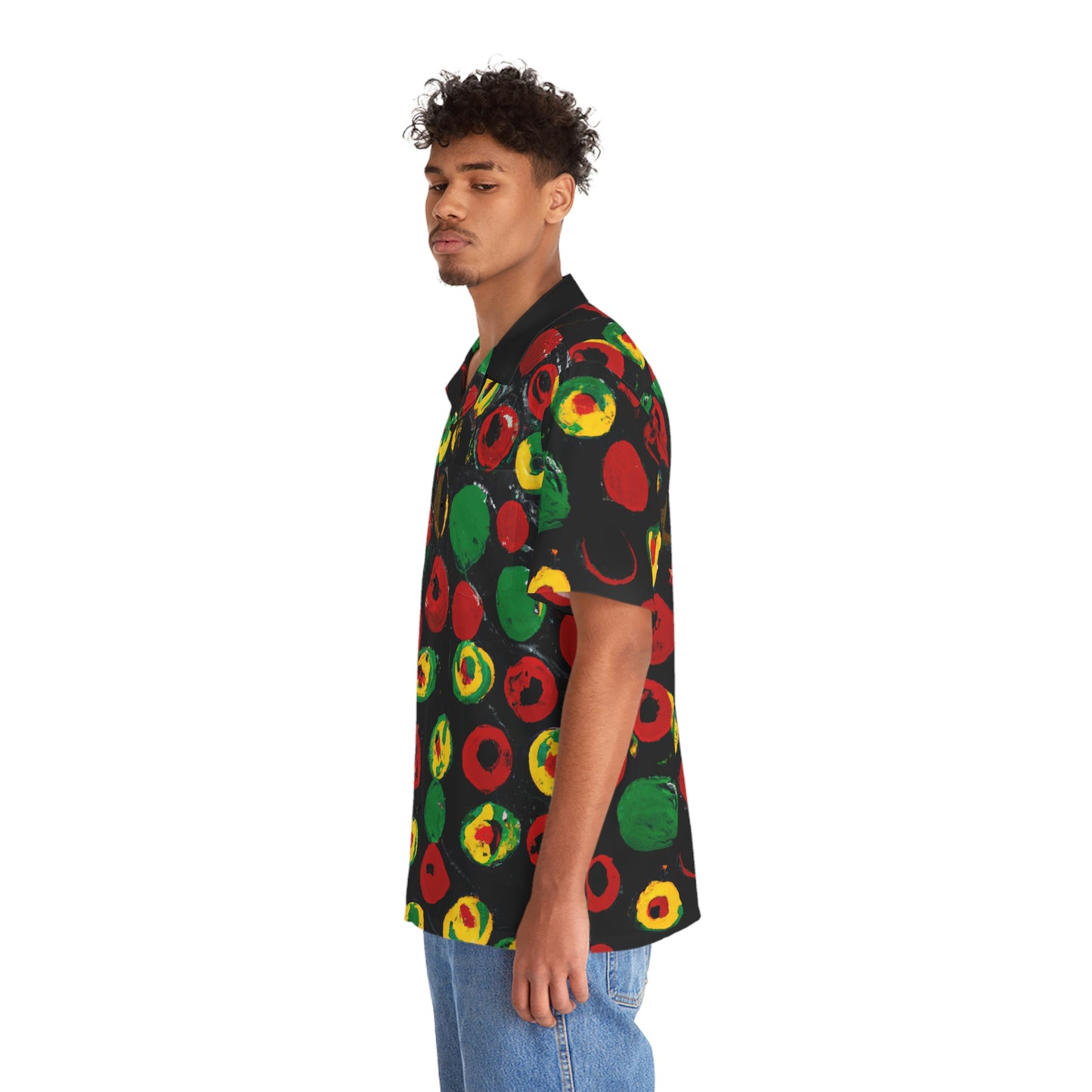 Rasta Polka Dot - AI Art - Men's Hawaiian Shirt